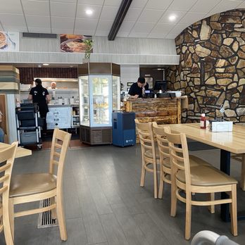 Plover Cafe - Dining area, register, and pies - Breakfast & Brunch Near Me - Plover, Wisconsin
