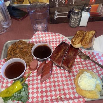 Longhorn Barbecue - 1/2 of 3 meat plate - Barbeque Near Me - Spokane, Washington