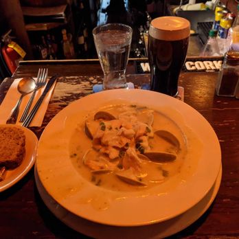 The Druid - Fish Chowder - one of the best I've been served - Irish Pub Near Me - Cambridge, Massachusetts