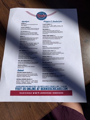 Menu photo 6 Bernie's Tap & Grill Chicago, IL Menu photo 6 Bernie's Tap & Grill Chicago, IL