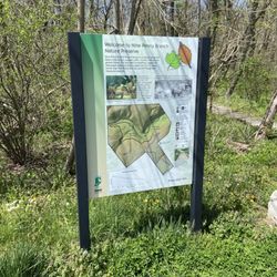 Nine Penny Branch Nature Preserve - Signage at beginning of trail