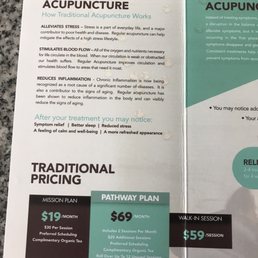 Traditional acupuncture and cosmetic acupuncture offered. Traditional acupuncture and cosmetic acupuncture offered.
