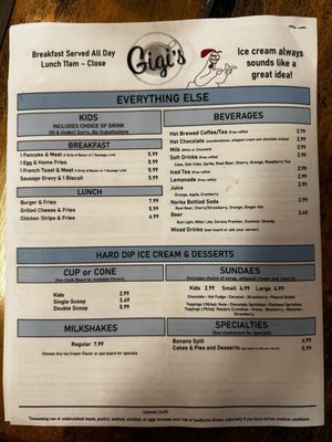 Menu photo 7 Gigi's Diner Marshallville, OH Menu photo 7 Gigi's Diner Marshallville, OH