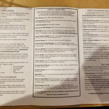 Newt's South - Menu - Burgers Near Me - Rochester, Minnesota Newt's South - Menu - Burgers Near Me - Rochester, Minnesota