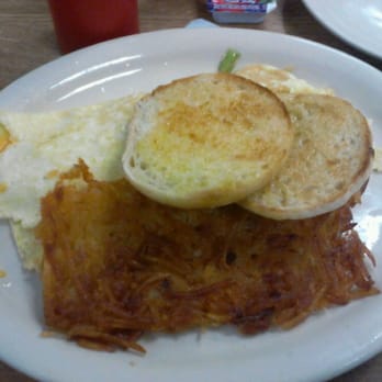 Bread & Butter Cafe - Bacon cheese omlete w/ onions bell peppers hash brown english muffin - Breakfast & Brunch Near Me - Tucson, Arizona