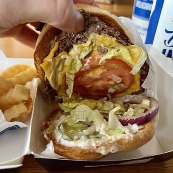Culver's - Inside of a Culver's Double Deluxe - Burgers Near Me - Greensburg, Indiana