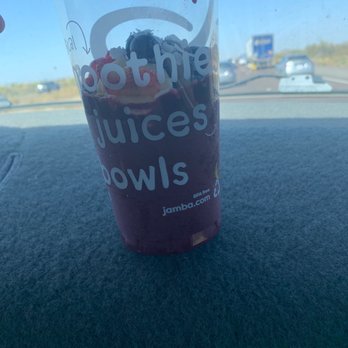 Jamba - a plastic cup of juice on a table - Juice Bars & Smoothies Near Me - Goodyear, Arizona