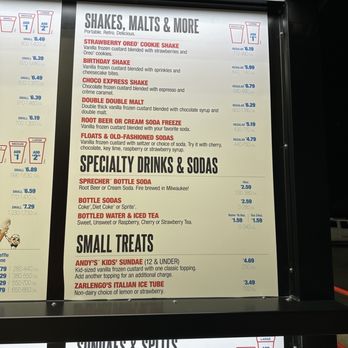 Andy's Frozen Custard - Menu - Desserts Near Me - Mesa, Arizona