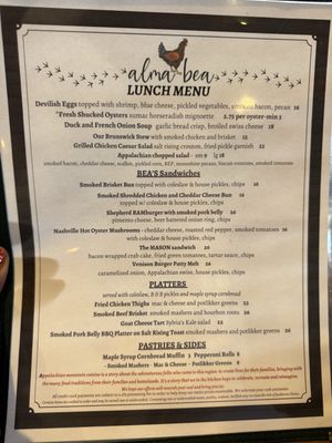 Menu photo 3 Alma Bea Shepherdstown, WV