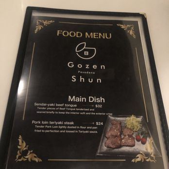 Gozen Shun - Menu - Japanese Near Me - Pasadena, California Gozen Shun - Menu - Japanese Near Me - Pasadena, California