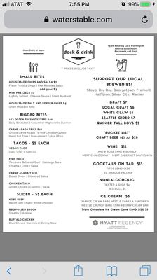 Menu photo 6 Dock and Drink Renton, WA