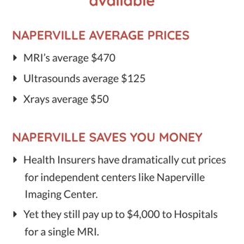 Naperville Imaging Center - Pricing - Diagnostic Services Near Me - Naperville, Illinois