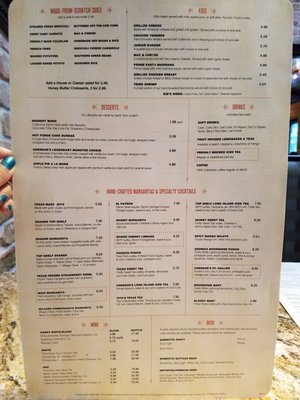 Menu photo 2 Cheddar's Scratch Kitchen Webster, TX