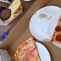Little Mac's - Our order (ate some of my pepperoni pizza lol)