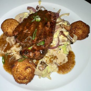 Paesanos 1604 - Beef Tenderloin, Truffle Croquettes, Napa Carbonara, Balsamic Glaze 12/2023 - Italian Near Me - San Antonio, Texas Paesanos 1604 - Beef Tenderloin, Truffle Croquettes, Napa Carbonara, Balsamic Glaze 12/2023 - Italian Near Me - San Antonio, Texas