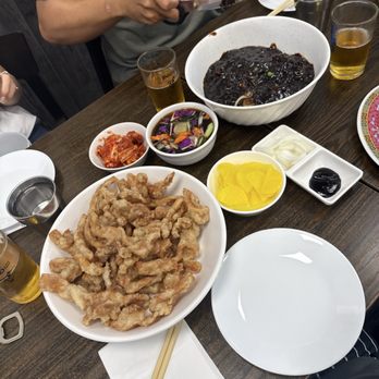 Jin Jja Roo - 1. Black Bean Noodle () 2. Sweet and Sour Pork Shrimp - Korean Near Me - Gardena, California Jin Jja Roo - 1. Black Bean Noodle () 2. Sweet and Sour Pork Shrimp - Korean Near Me - Gardena, California