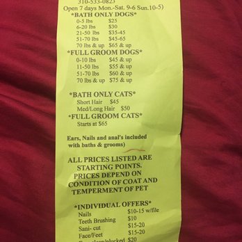 Buzz's Grooming & More - List of services and prices - Pet Groomers Near Me - Carson, California Buzz's Grooming & More - List of services and prices - Pet Groomers Near Me - Carson, California