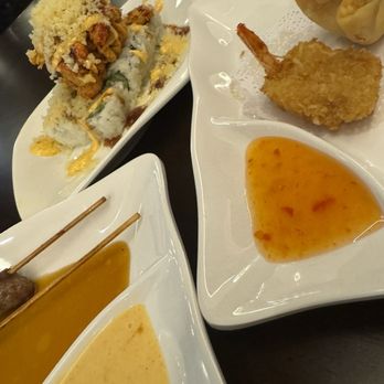 Sushi Haya - Volcano roll and coconut shrimp and crab puffs - Sushi Bars Near Me - Cypress, Texas Sushi Haya - Volcano roll and coconut shrimp and crab puffs - Sushi Bars Near Me - Cypress, Texas