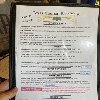 Texas Cannon Brewing - Menu 1 - Brewpubs Near Me - Blanco, Texas Texas Cannon Brewing - Menu 1 - Brewpubs Near Me - Blanco, Texas