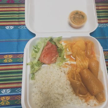 Cuenca's Bakery - Papas con cuero.  (Potato with pork skin- peanut buttery sauce). - Bakeries Near Me - Chicago, Illinois