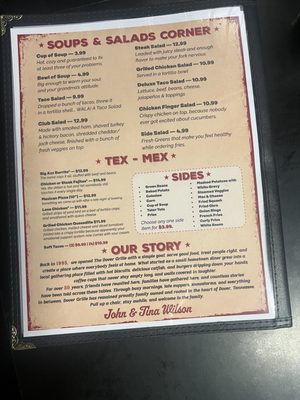 Menu photo 3 Dover Grille Dover, TN