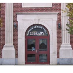 Pottsville Free Public Library - Front entrance of the Pottsville Free Public Library.