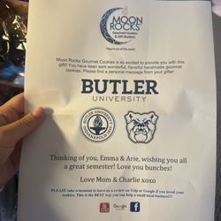 Moon Rocks Gourmet Cookies - Personalized letter with delivery