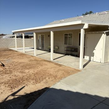 Bergstrom Construction - Rear of the house patio cover - General Contractors Near Me - Hesperia, California
