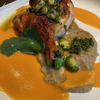Conversation - Roasted half chicken. Honestly the best chicken I've had in years. Perfectly cooked and the tangy sauces were incredible. - New American Near Me - Seattle, Washington