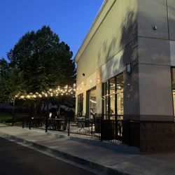 Crooked Beech Brewing - Their street facing patio that extends their main room