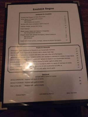 Menu photo 4 Enoteca Sogno Richmond, VA Menu photo 4 Enoteca Sogno Richmond, VA