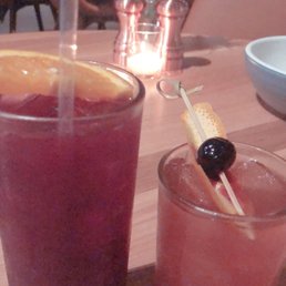 Red Sangria and Old fashion. Watered down and not strong :( Red Sangria and Old fashion. Watered down and not strong :(