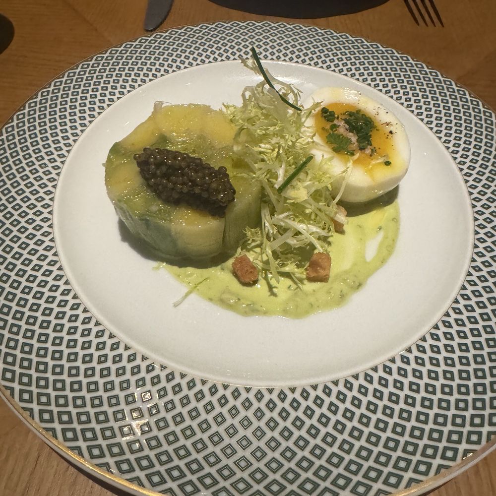 Fleurette - Leeks vinaigrette with caviar - French Near Me - San Diego, California Fleurette - Leeks vinaigrette with caviar - French Near Me - San Diego, California
