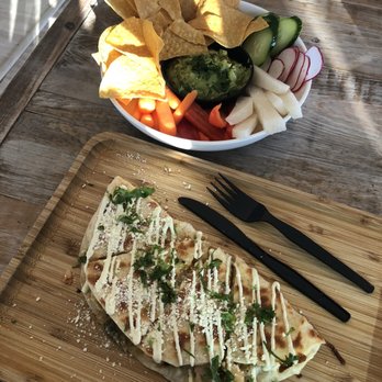 Turco Taco - Shrimp Quesadilla and Guacamole w/ Chips & Vegetables - Tacos Near Me - Naples, Florida Turco Taco - Shrimp Quesadilla and Guacamole w/ Chips & Vegetables - Tacos Near Me - Naples, Florida