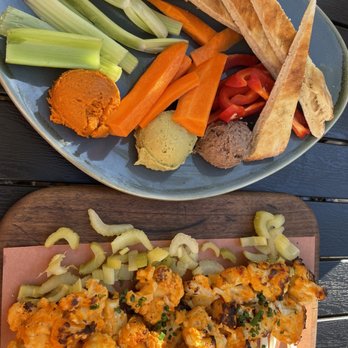 Vault Brewing - Buffalo cauliflower and hummus trio. - Breweries Near Me - Yardley, Pennsylvania Vault Brewing - Buffalo cauliflower and hummus trio. - Breweries Near Me - Yardley, Pennsylvania