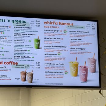 Jamba - Smoothie menu - Juice Bars & Smoothies Near Me - Denver, Colorado