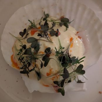 Riviera - a scallop dish on a paper plate - Canadian (New) Near Me - Ottawa, Ontario
