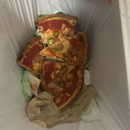 Disgusting trash from Blaze. Should have been sausage and jalapeños. Where is the cheese? Or meat? Ridiculous.