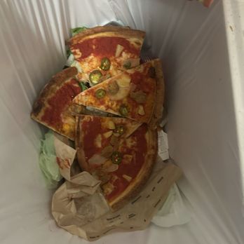 Blaze Pizza - Disgusting trash from Blaze. Should have been sausage and jalapeños. Where is the cheese? Or meat? Ridiculous. - Salad Near Me - Arcadia, California