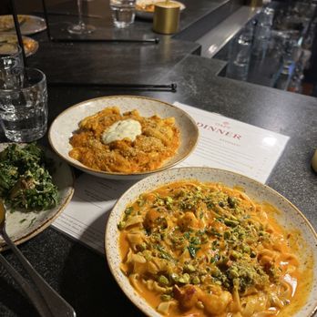 Ospi Venice - Raschiatelli (left), Lemon Tagliolini (right) - Italian Near Me - Venice, California Ospi Venice - Raschiatelli (left), Lemon Tagliolini (right) - Italian Near Me - Venice, California