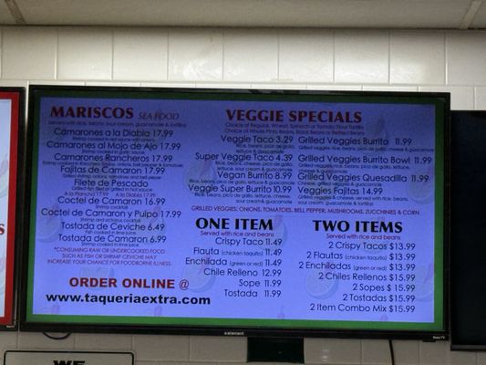 Menu photo 2 Taqueria Extra Martinez, CA