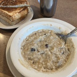 Oatmeal and sourdough toast