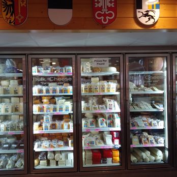 Zubers Sausage Kitchen - a display of cheeses - Meat Shops Near Me - Monroe, Wisconsin