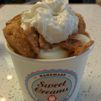Sweet Creams - My own creation of vanilla ice cream with shortbread cookies, cinnamon toast crunch, coconut syrup, and whipped cream. - Ice Cream & Frozen Yogurt Near Me - Honolulu, Hawaii Sweet Creams - My own creation of vanilla ice cream with shortbread cookies, cinnamon toast crunch, coconut syrup, and whipped cream. - Ice Cream & Frozen Yogurt Near Me - Honolulu, Hawaii