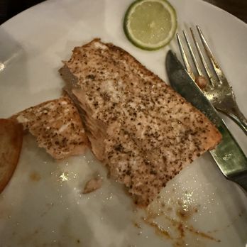 Sins Gastrobar - This is a DRY piece of salmon that I ordered cooked medium, but I guess they decided they wanted to cook it well done. - Cocktail Bars Near Me - Miami Shores, Florida Sins Gastrobar - This is a DRY piece of salmon that I ordered cooked medium, but I guess they decided they wanted to cook it well done. - Cocktail Bars Near Me - Miami Shores, Florida