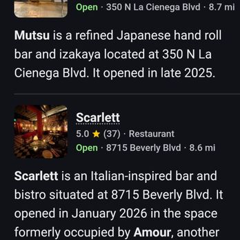 Scarlett - Scarlett, superior ristorante like its Japanese sibling Mutsu specializing in Northern cuisine by the impeccable 111 Hospitality Group - Italian Near Me - West Hollywood, California Scarlett - Scarlett, superior ristorante like its Japanese sibling Mutsu specializing in Northern cuisine by the impeccable 111 Hospitality Group - Italian Near Me - West Hollywood, California