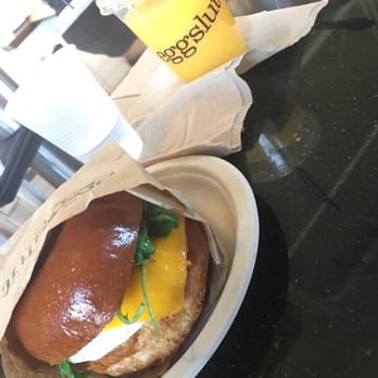 Eggslut - Turkey sausage sandwich .. I added siracha.. - Breakfast & Brunch Near Me - Los Angeles, California Eggslut - Turkey sausage sandwich .. I added siracha.. - Breakfast & Brunch Near Me - Los Angeles, California