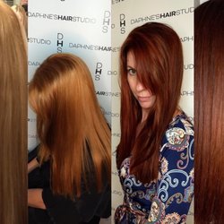 A vivid red for the stunning Rachel.