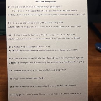 Hed 11 - Menu - Thai Near Me - San Francisco, California Hed 11 - Menu - Thai Near Me - San Francisco, California