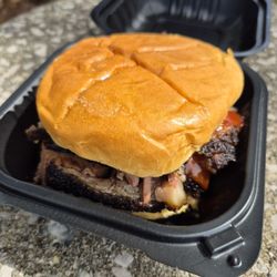Twisted Street BBQ - 2026-09-10. Twisted Street BBQ. Food Truck. Double meat sandwich. $16. I asked for double brisket as my meats and was upcharged $7!